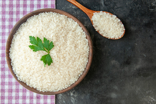 assiette présentation riz arborio