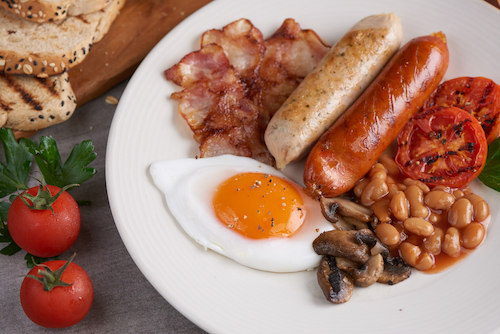 assiette petit déj anglais