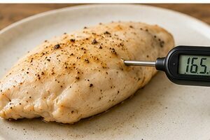 Quelle température pour un blanc de poulet bien cuit ?
